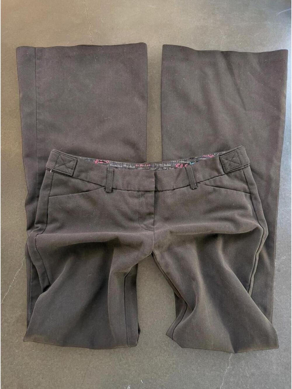 Joe Benbasset Y2K Black office siren Pants Low Rise Wide Leg Size 1